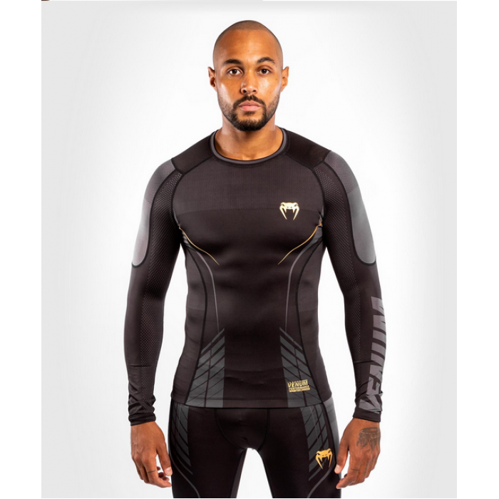 РАШГАРД - VENUM ATHLETICS RASHGUARD LONG SLEEVE BLACK/GOLD​